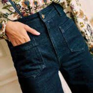 Sezane Eric Wide Leg Denim Trouser